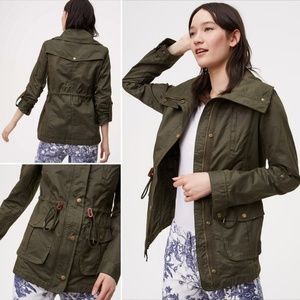 Loft Petite Sateen Cargo Jacket NWT!